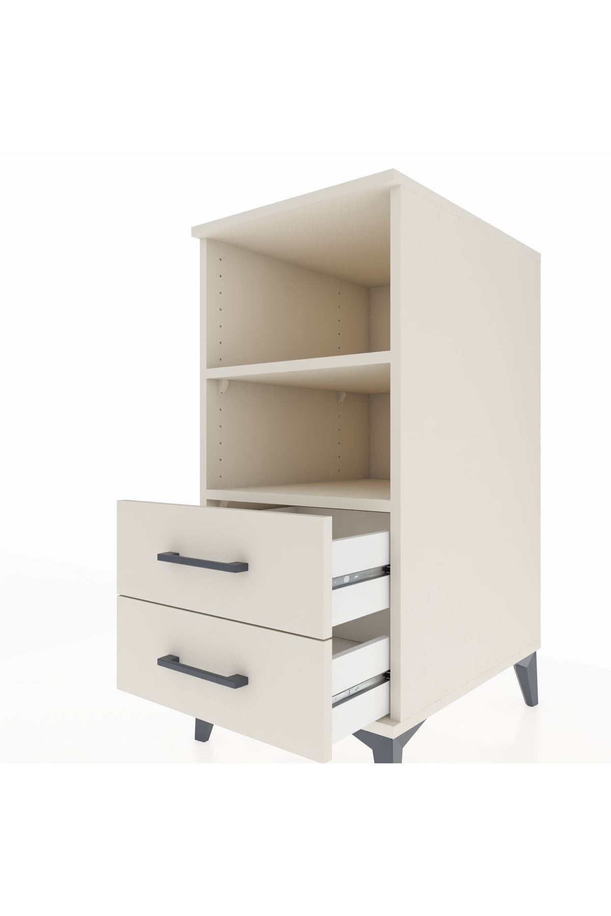 Kronos Komodin 2 Raflı 2 Çekmeceli 44x59x96 - S75M004V1C