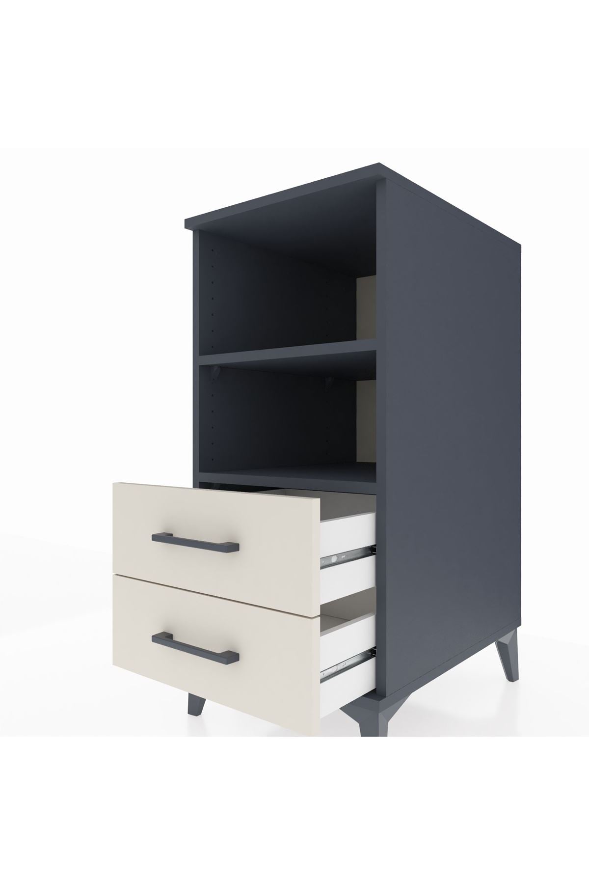 Kronos Komodin 2 Raflı 2 Çekmeceli 44x59x96 - S75M004V4C