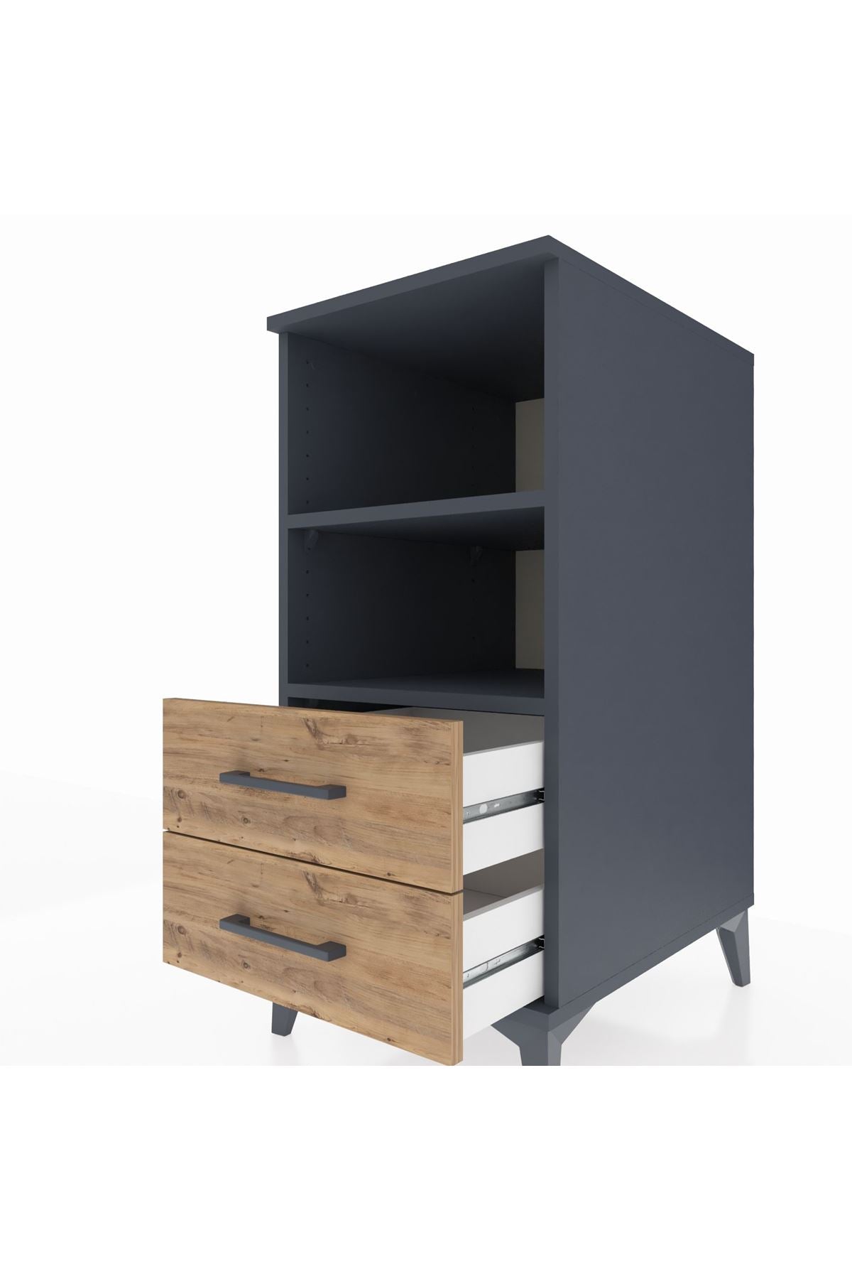 Kronos Komodin 2 Raflı 2 Çekmeceli 44x59x96 - S75M004V6C