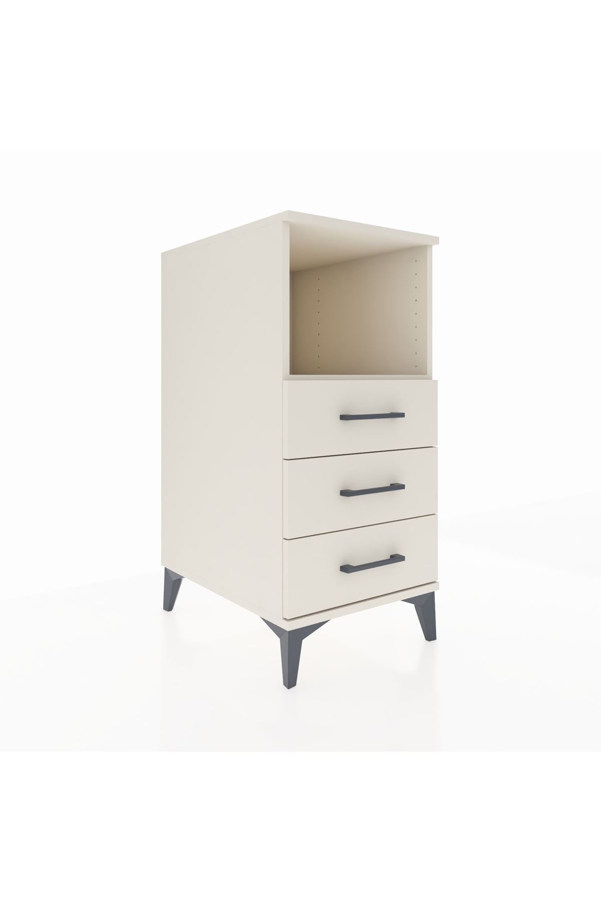 Kronos Komodin Tek Raflı 3 Çekmeceli 44x59x96 - S75M005V1C