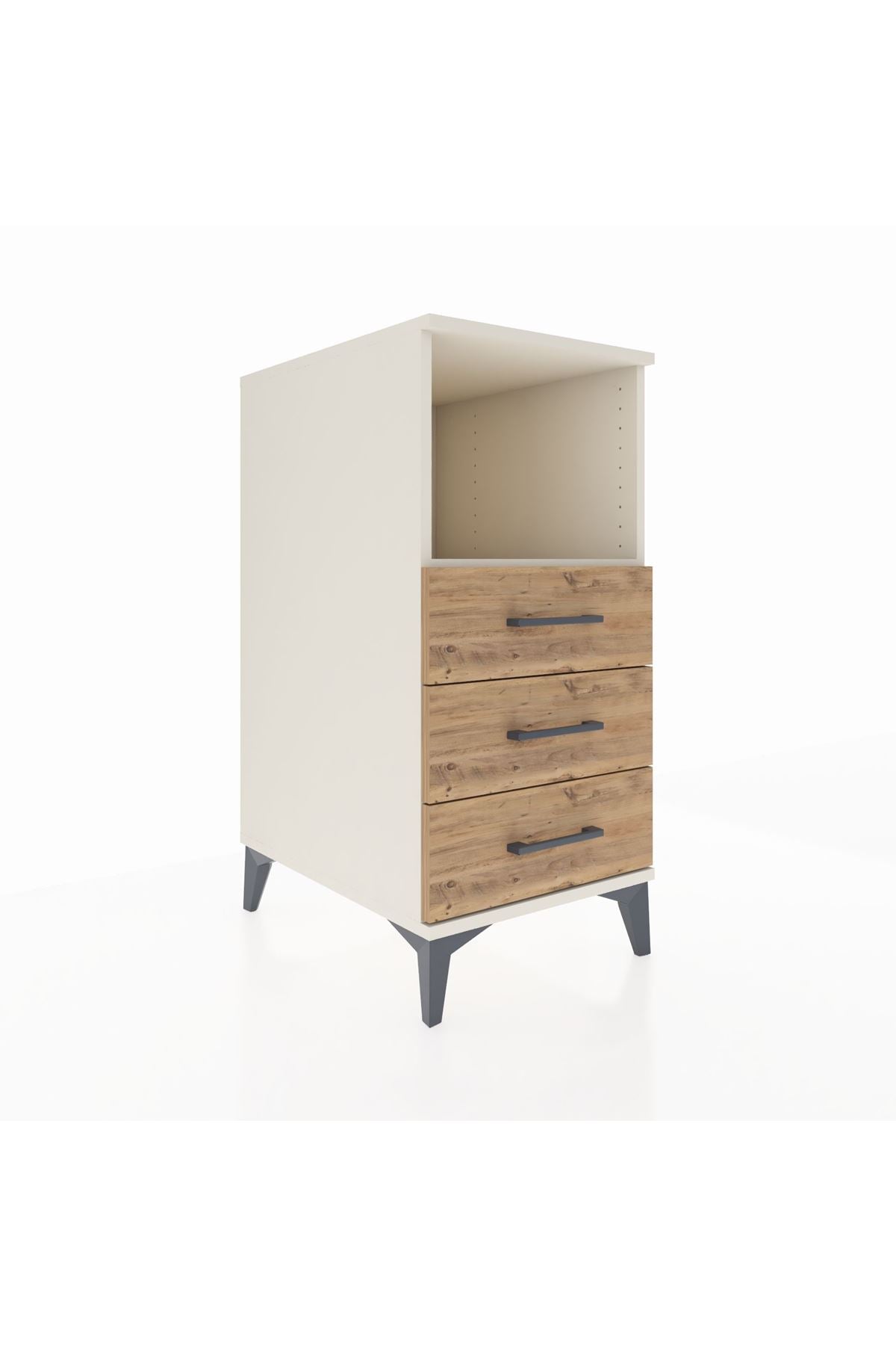 Kronos Komodin Tek Raflı 3 Çekmeceli 44x59x96 - S75M005V3C