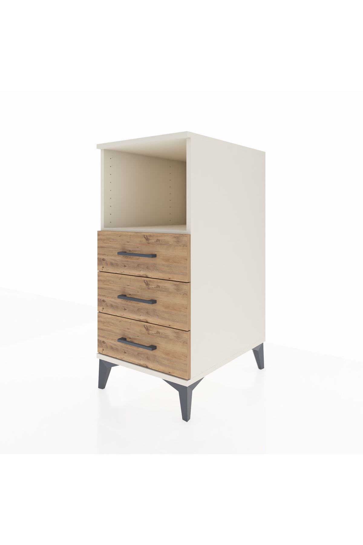 Kronos Komodin Tek Raflı 3 Çekmeceli 44x59x96 - S75M005V3C