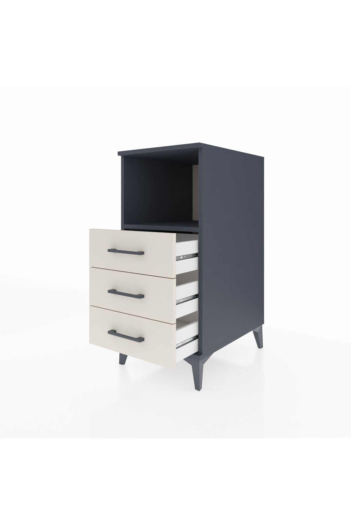 Kronos Komodin Tek Raflı 3 Çekmeceli 44x59x96 - S75M005V4C