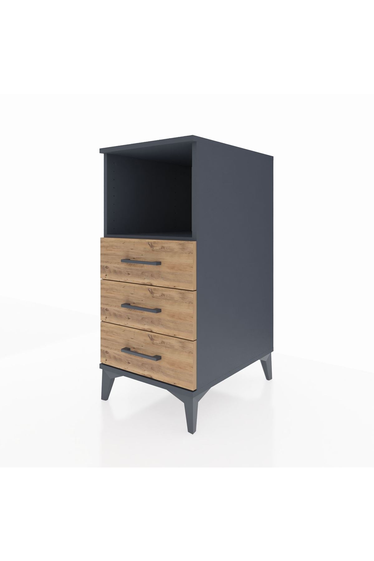 Kronos Komodin Tek Raflı 3 Çekmeceli 44x59x96 - S75M005V6C