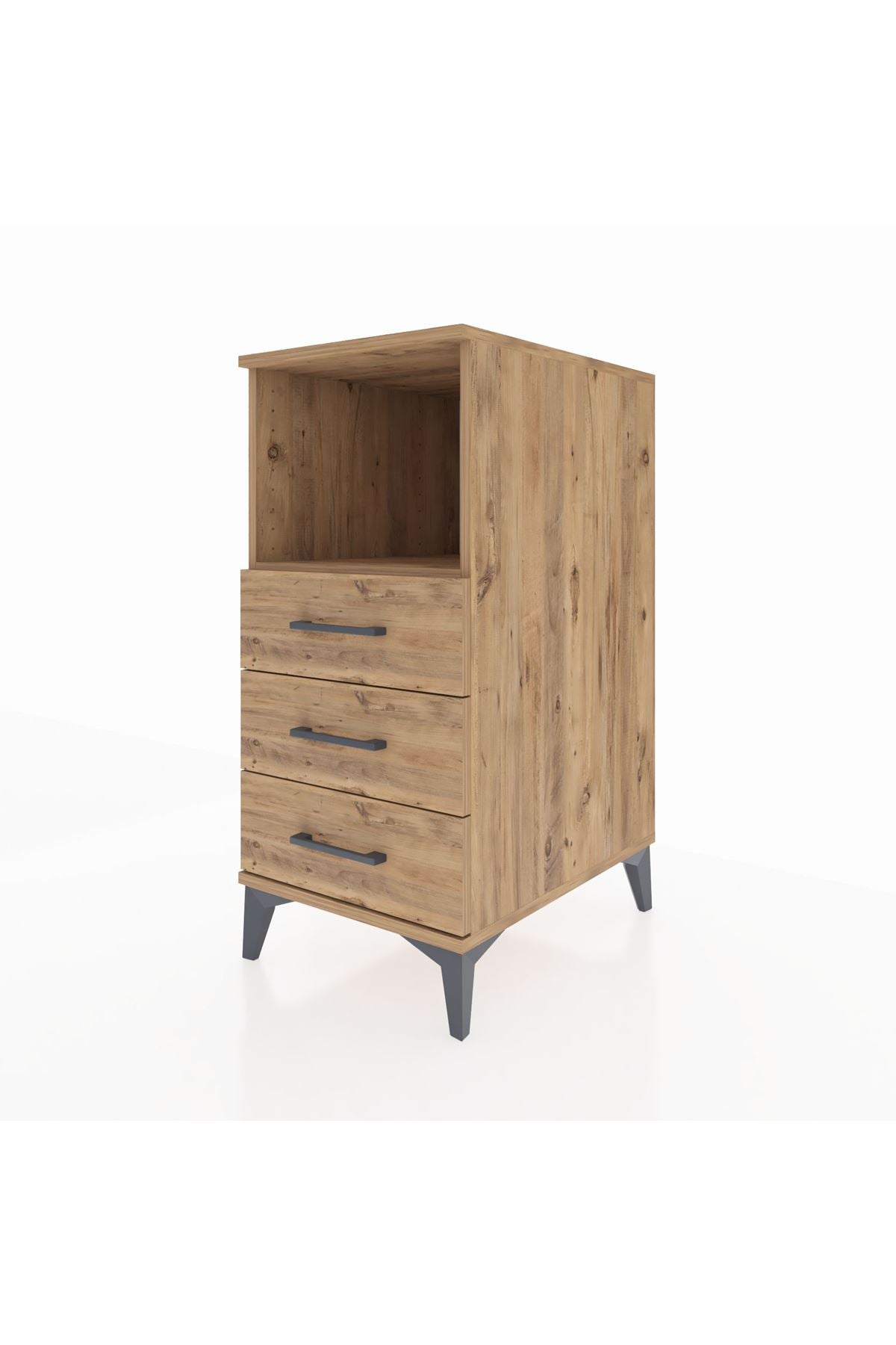 Kronos Komodin Tek Raflı 3 Çekmeceli 44x59x96 - S75M005V9C