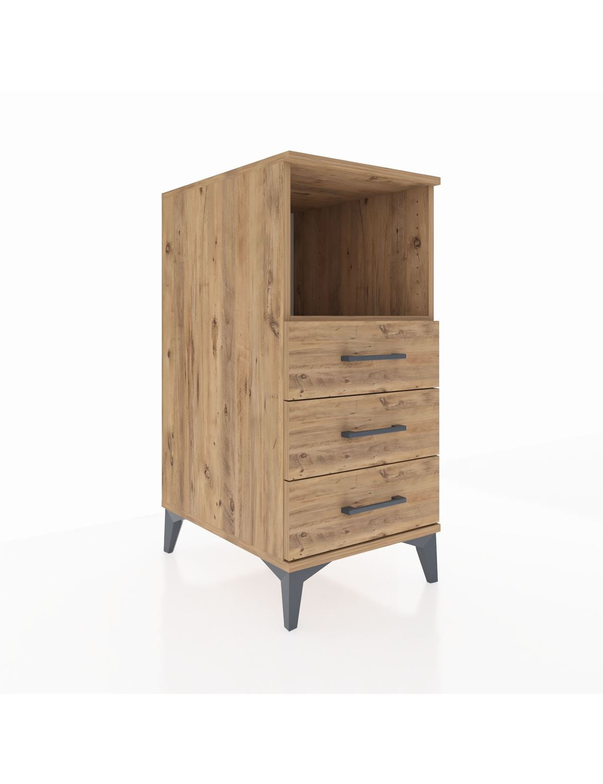 Kronos Komodin Tek Raflı 3 Çekmeceli 44x59x96 - S75M005V9C