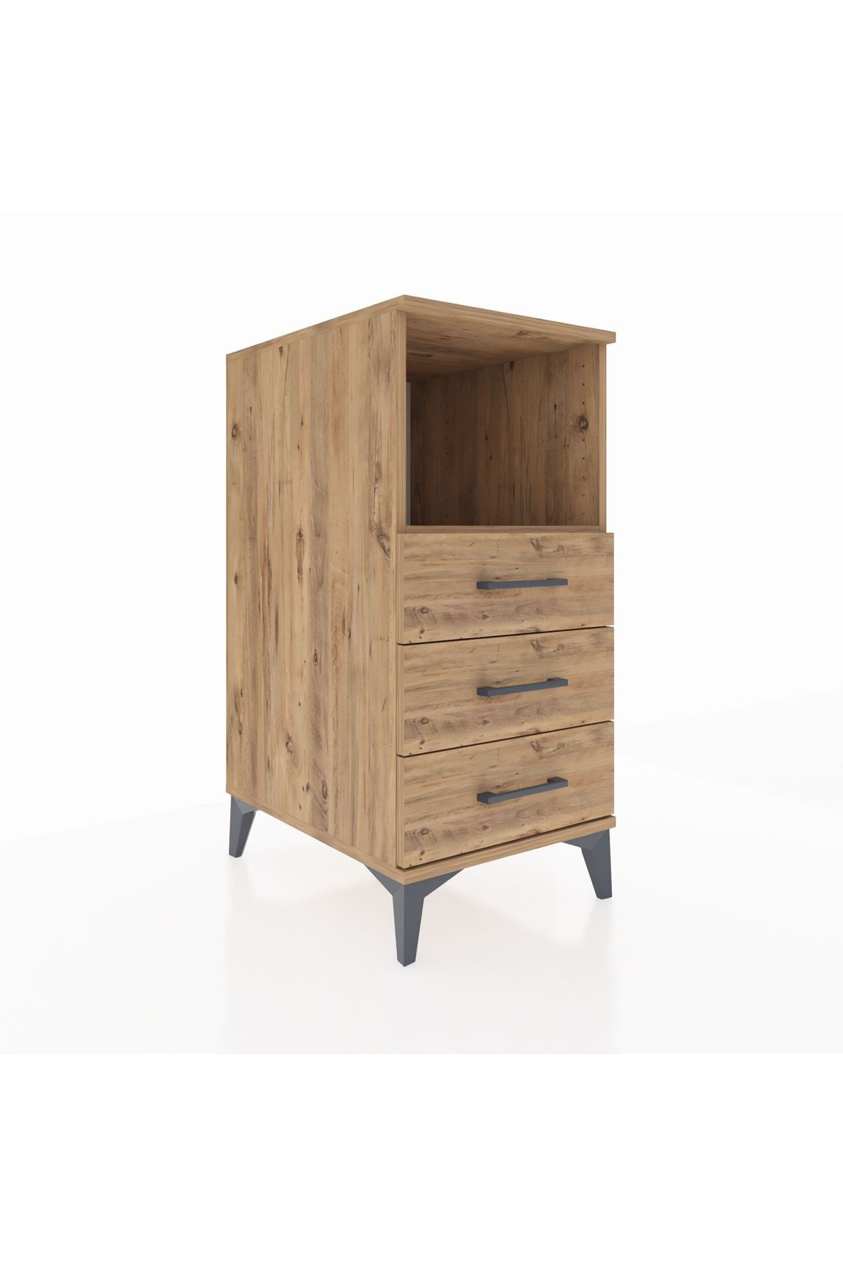 Kronos Komodin Tek Raflı 3 Çekmeceli 44x59x96 - S75M005V9C