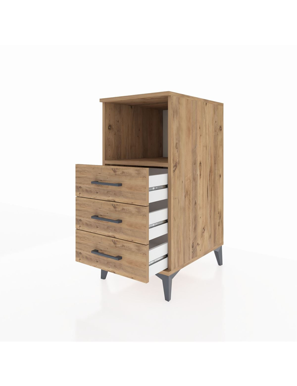 Kronos Komodin Tek Raflı 3 Çekmeceli 44x59x96 - S75M005V9C