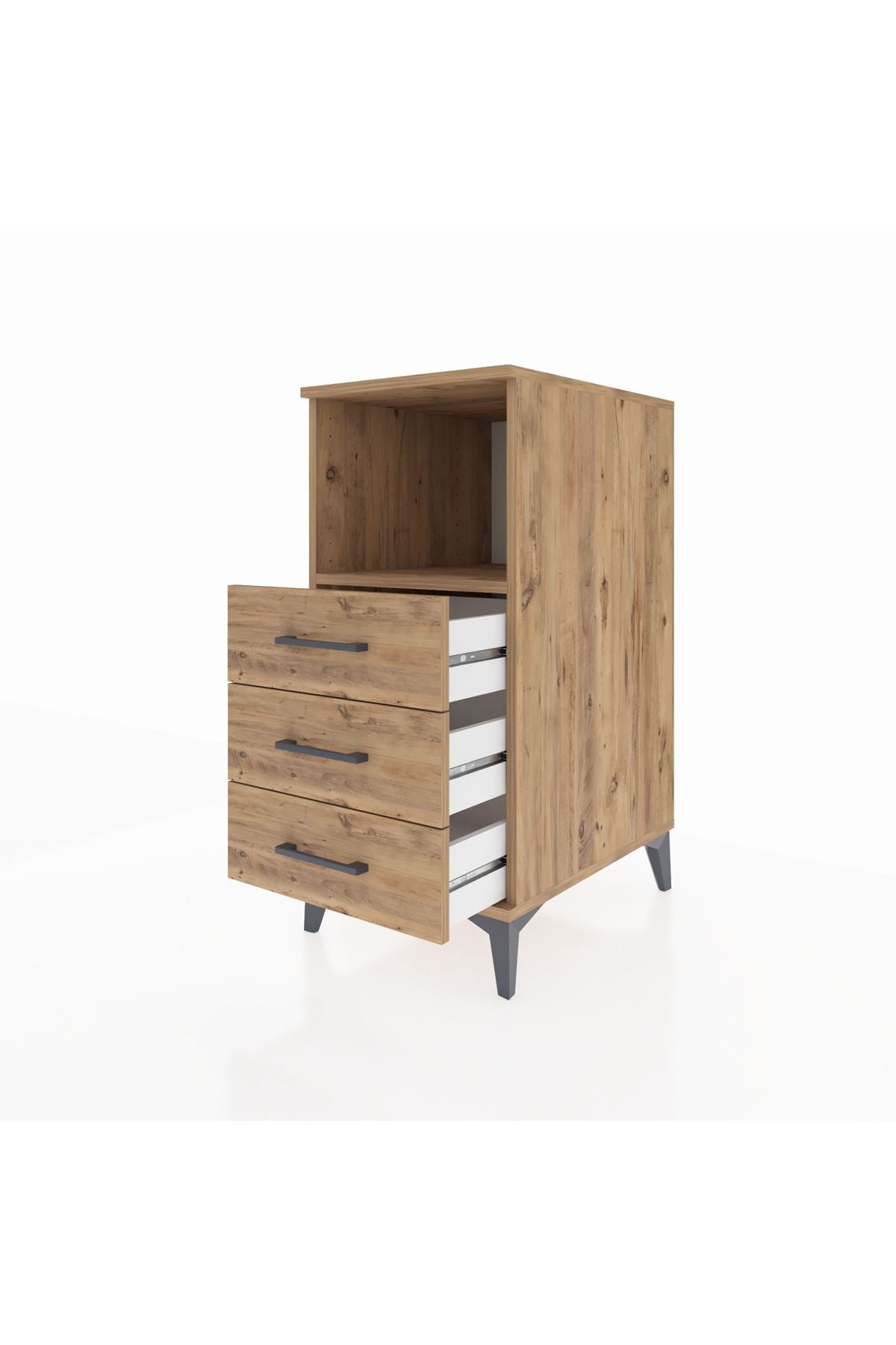 Kronos Komodin Tek Raflı 3 Çekmeceli 44x59x96 - S75M005V9C