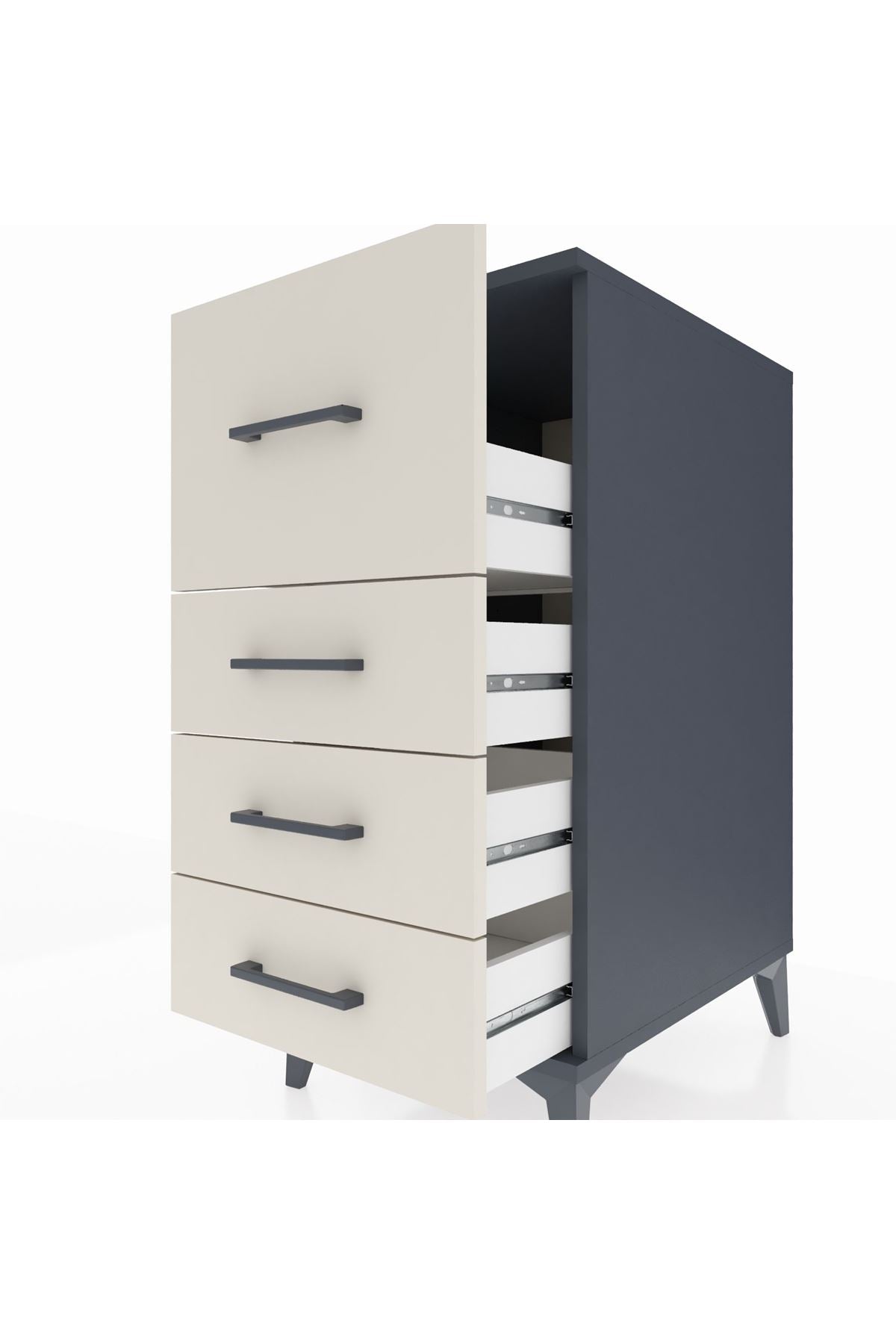 Kronos Komodin 4 Çekmeceli 44x59x96 - S75M006V4C