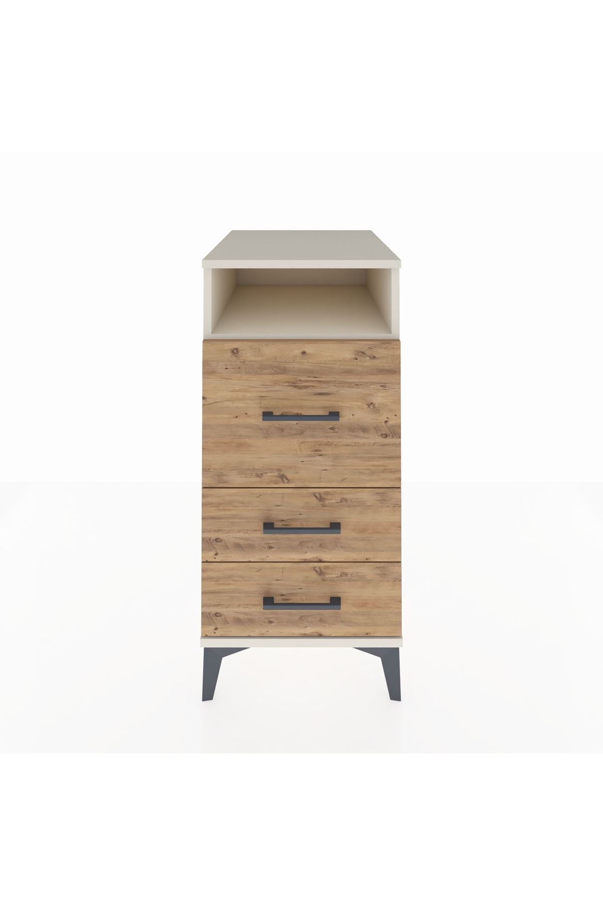 Kronos Komodin Tek Raflı 3 Çekmeceli 44x59x96 - S75M009V3C