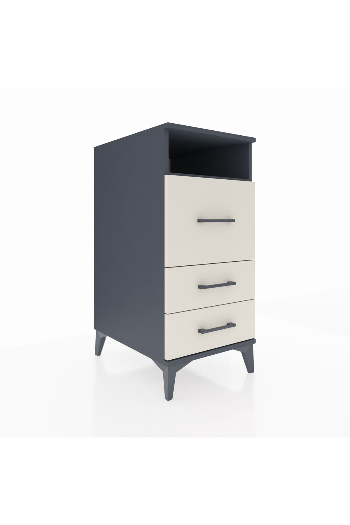 Kronos Komodin Tek Raflı 3 Çekmeceli 44x59x96 - S75M009V4C