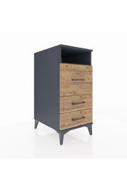 Kronos Komodin Tek Raflı 3 Çekmeceli 44x59x96 - S75M009V6C