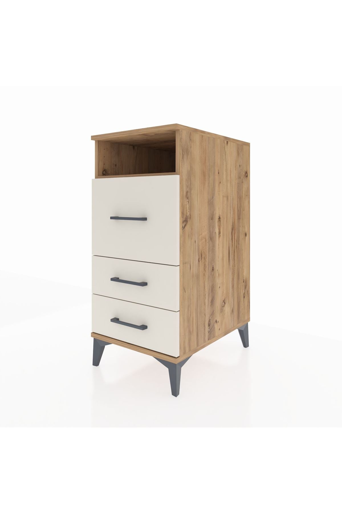 Kronos Komodin Tek Raflı 3 Çekmeceli 44x59x96 - S75M009V7C