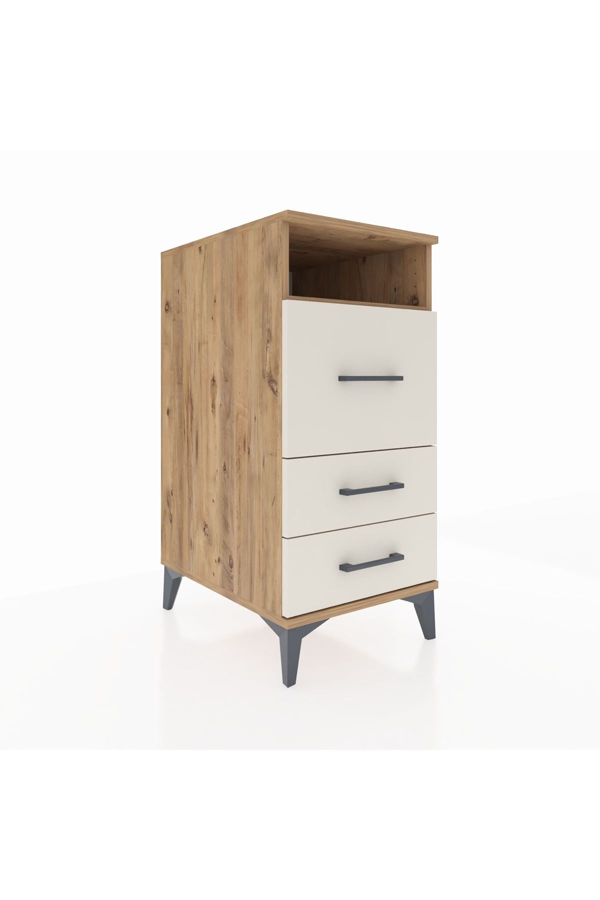 Kronos Komodin Tek Raflı 3 Çekmeceli 44x59x96 - S75M009V7C
