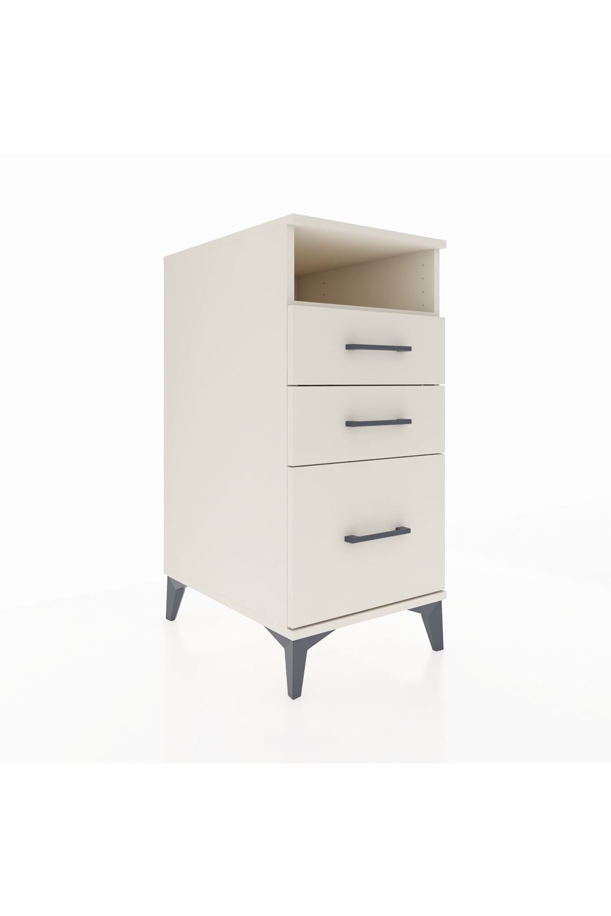 Kronos Komodin Tek Raflı 3 Çekmeceli 44x59x96 - S75M010V1C