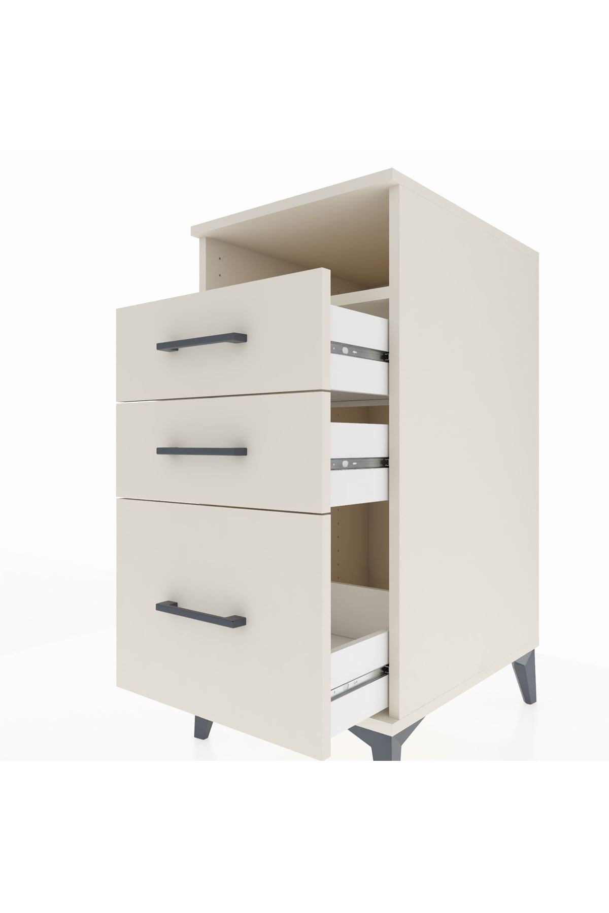 Kronos Komodin Tek Raflı 3 Çekmeceli 44x59x96 - S75M010V1C