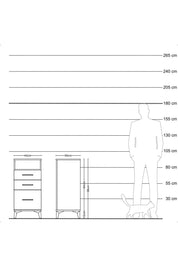 Kronos Komodin Tek Raflı 3 Çekmeceli 44x59x96 - S75M010V1C