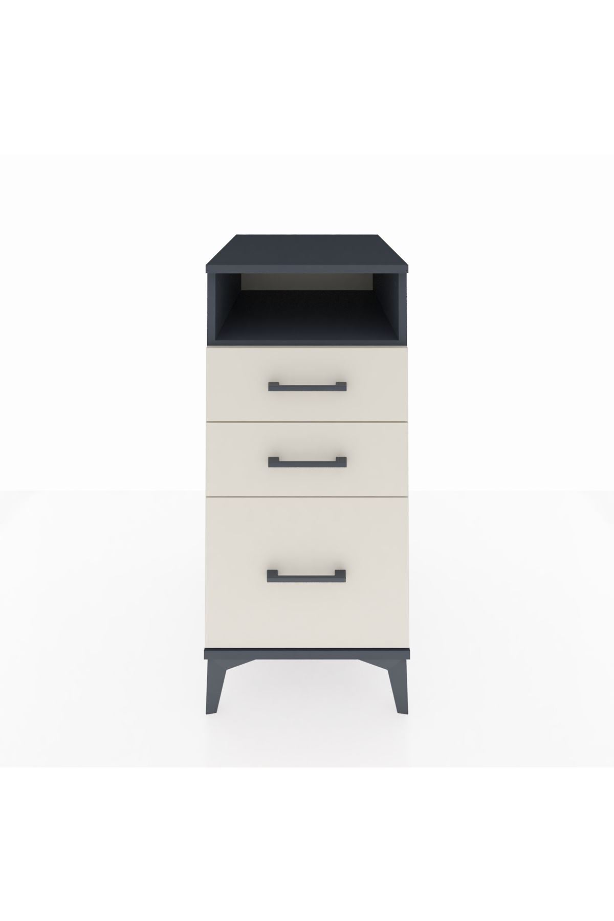Kronos Komodin Tek Raflı 3 Çekmeceli 44x59x96 - S75M010V4C