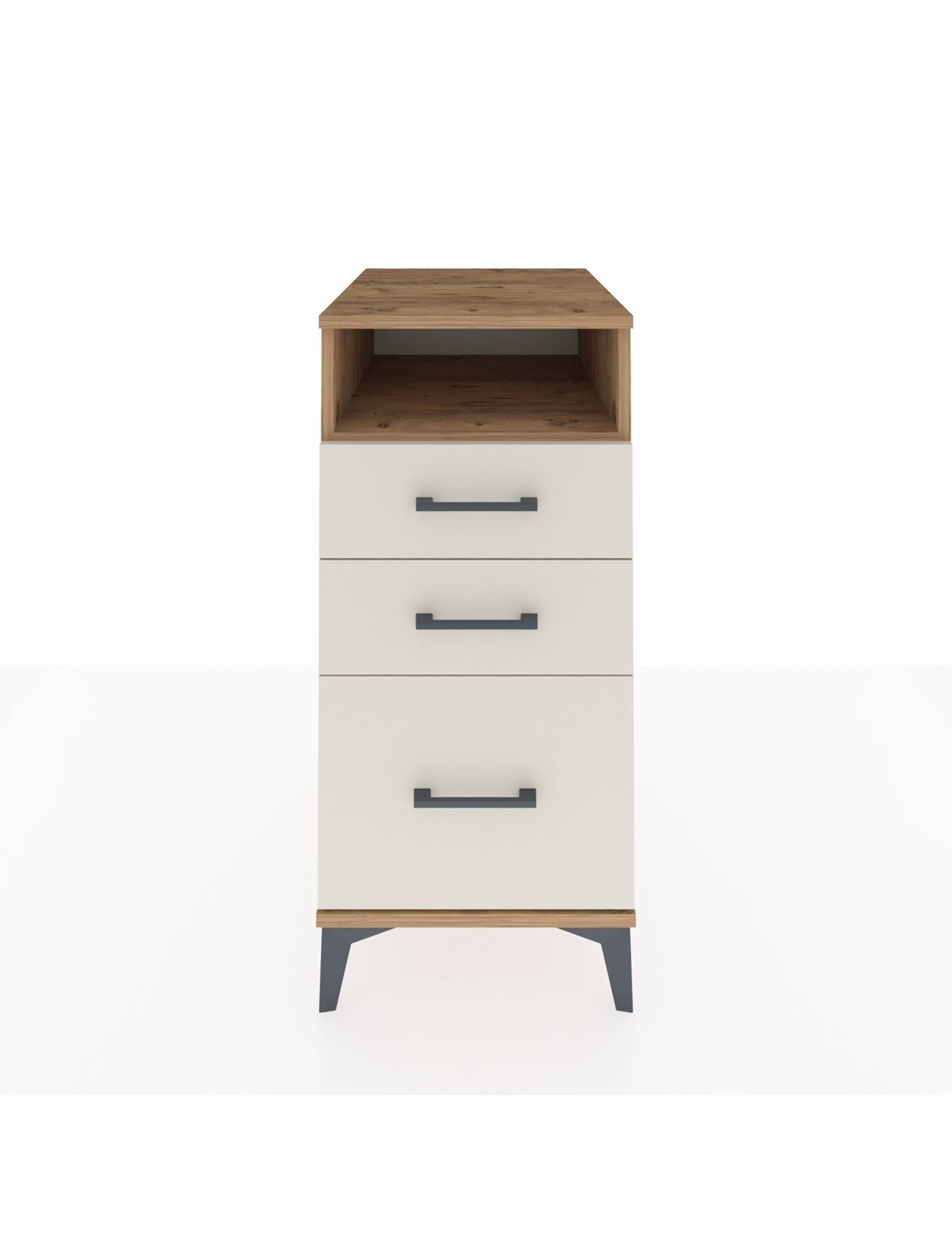 Kronos Komodin Tek Raflı 3 Çekmeceli 44x59x96 - S75M010V7C
