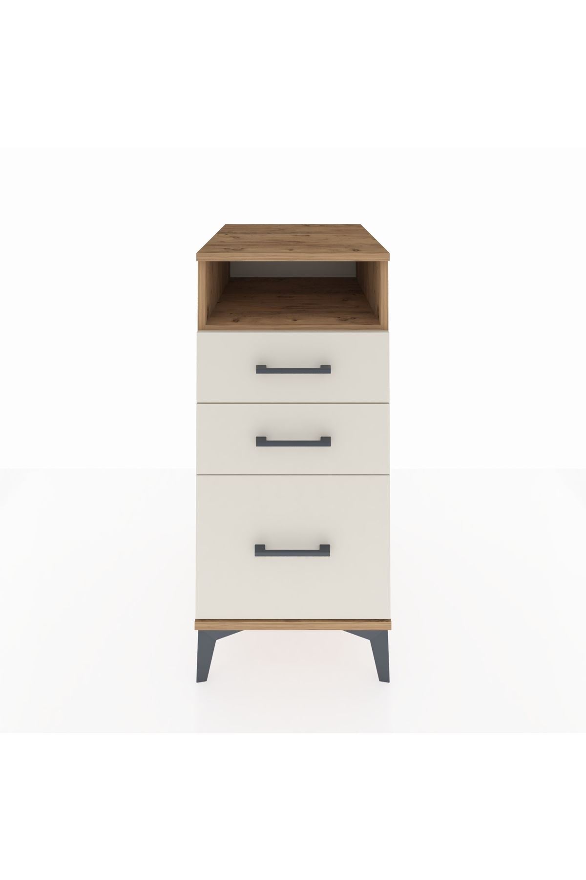 Kronos Komodin Tek Raflı 3 Çekmeceli 44x59x96 - S75M010V7C