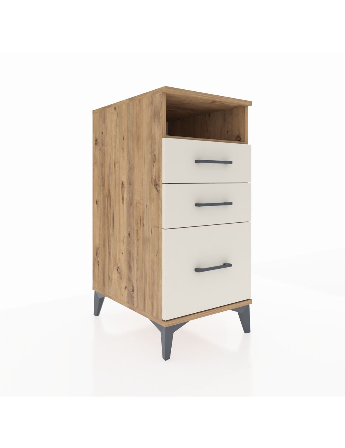Kronos Komodin Tek Raflı 3 Çekmeceli 44x59x96 - S75M010V7C
