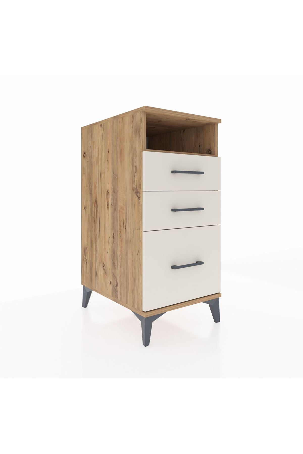 Kronos Komodin Tek Raflı 3 Çekmeceli 44x59x96 - S75M010V7C