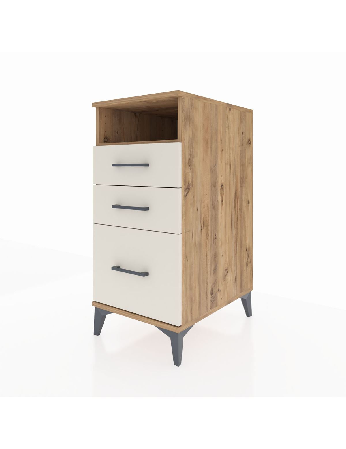 Kronos Komodin Tek Raflı 3 Çekmeceli 44x59x96 - S75M010V7C