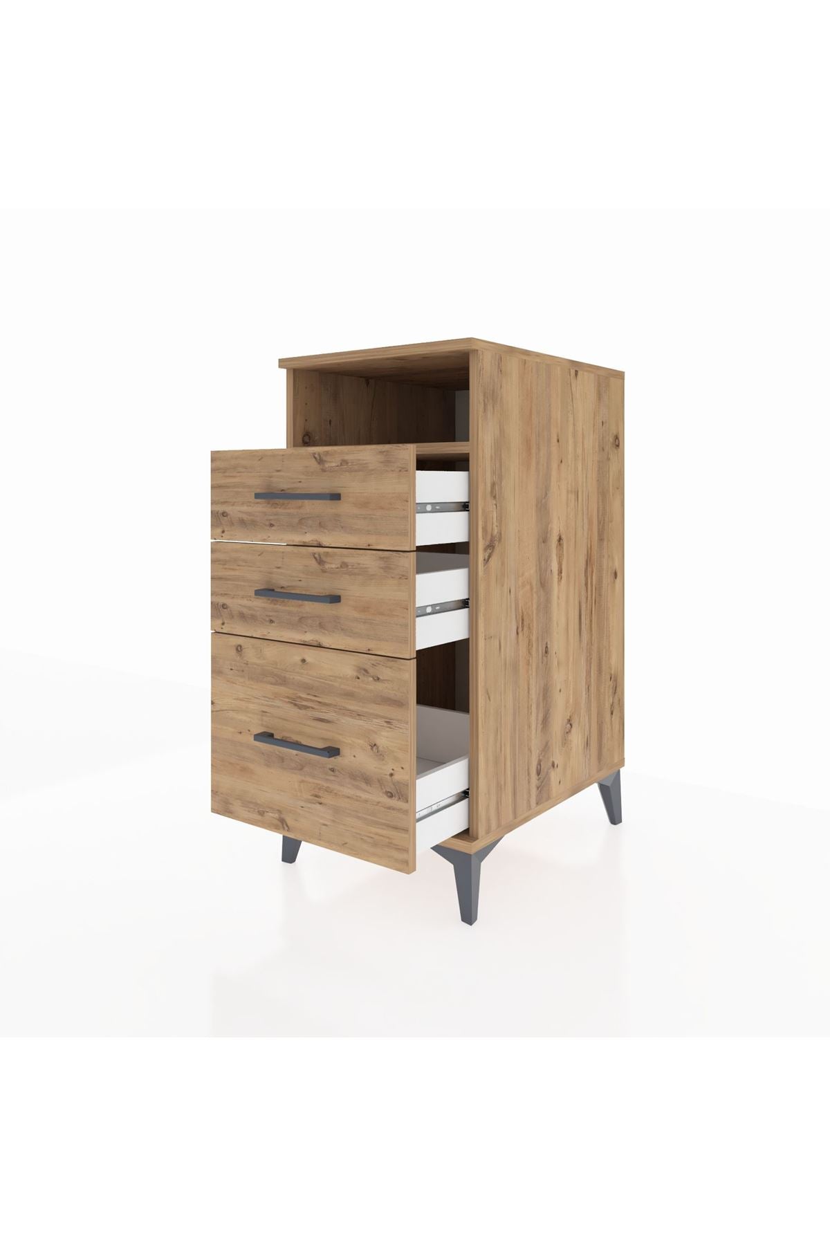 Kronos Komodin Tek Raflı 3 Çekmeceli 44x59x96 - S75M010V9C