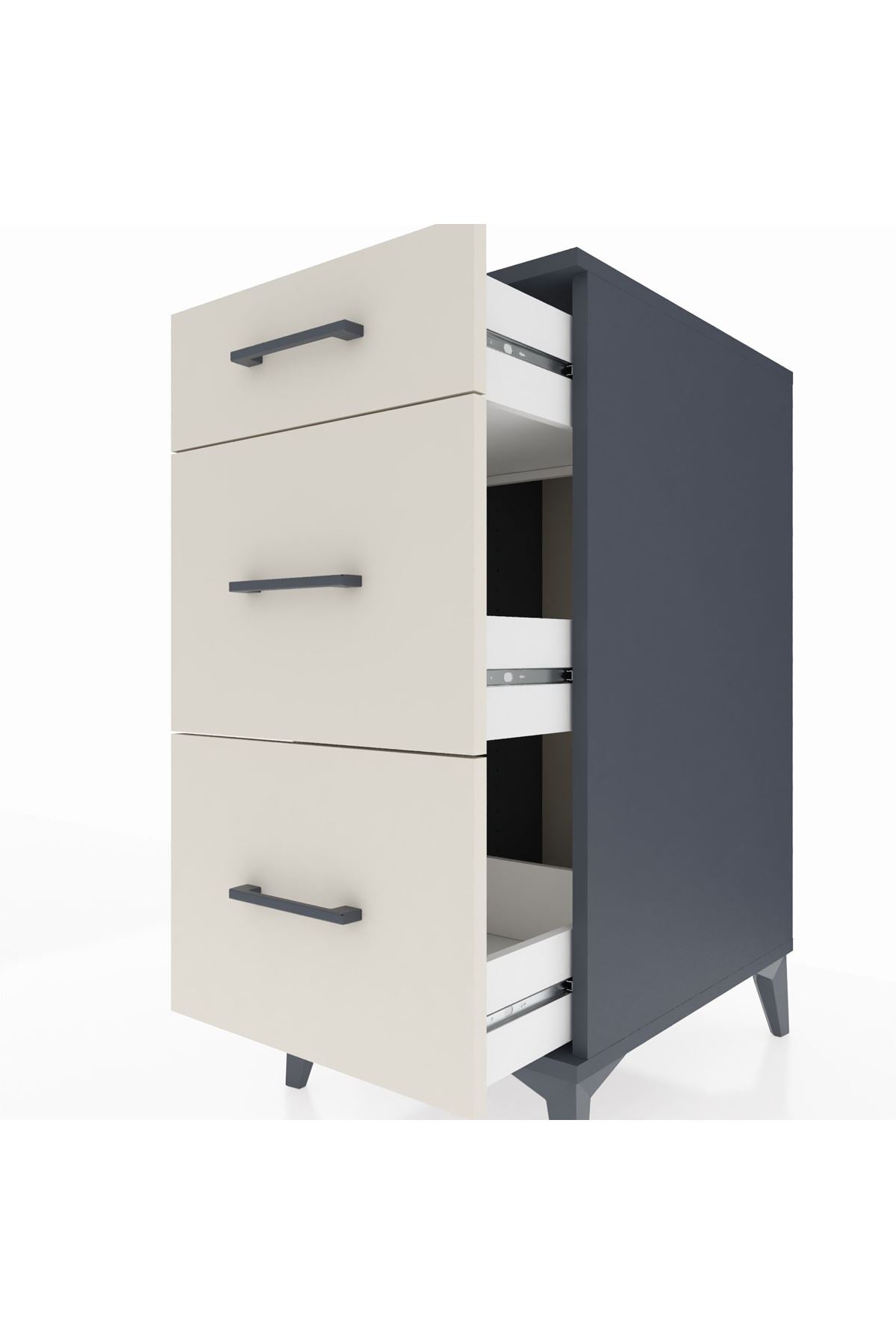 Kronos Komodin 3 Çekmeceli 44x59x96 - S75M011V4C