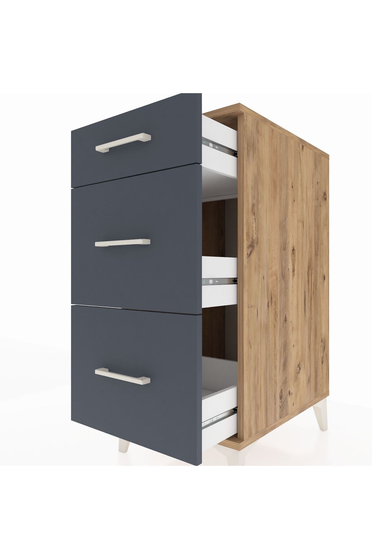Kronos Komodin 3 Çekmeceli 44x59x96 - S75M011V8C