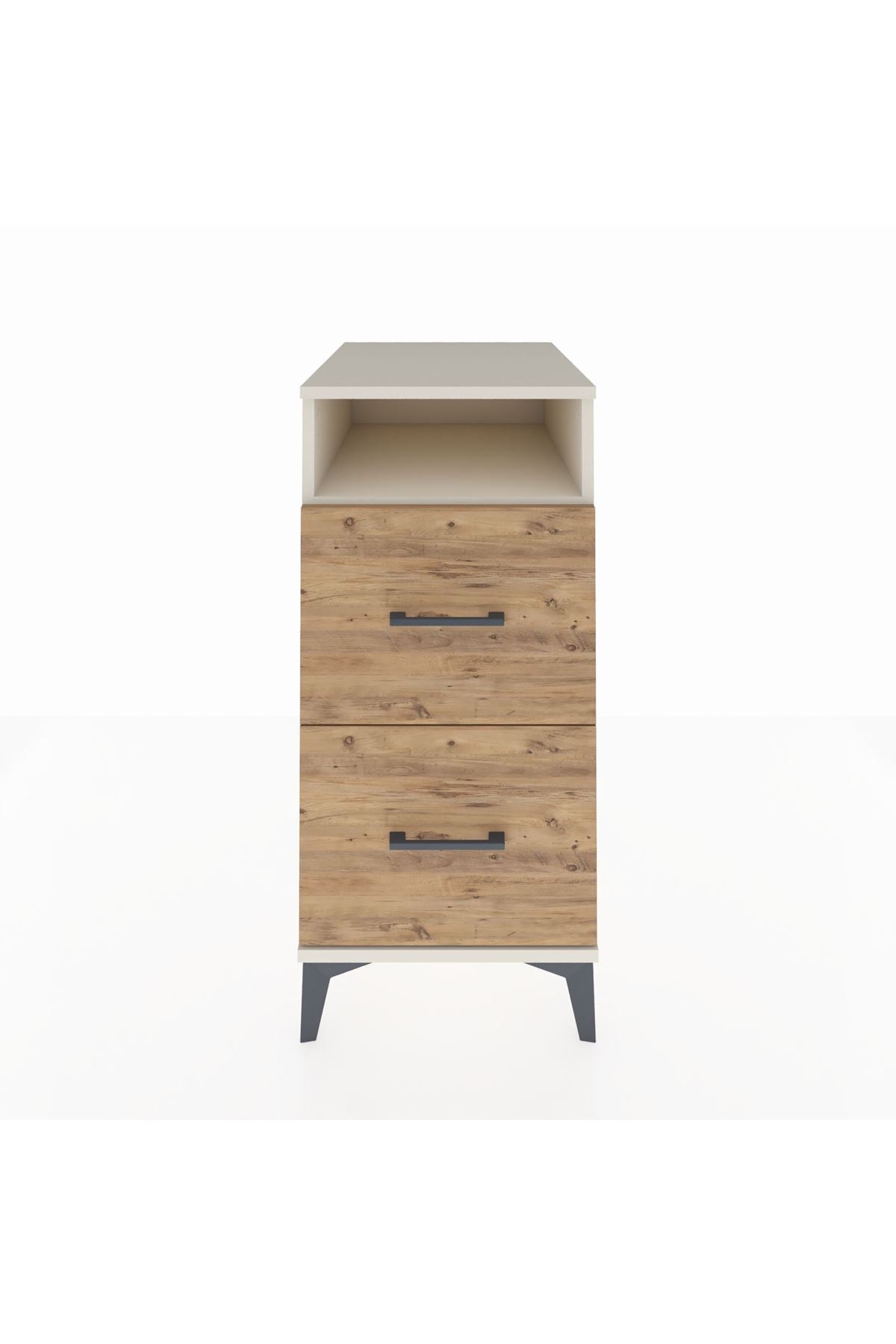 Kronos Komodin Tek Raflı 2 Çekmeceli 44x59x96 - S75M014V3C