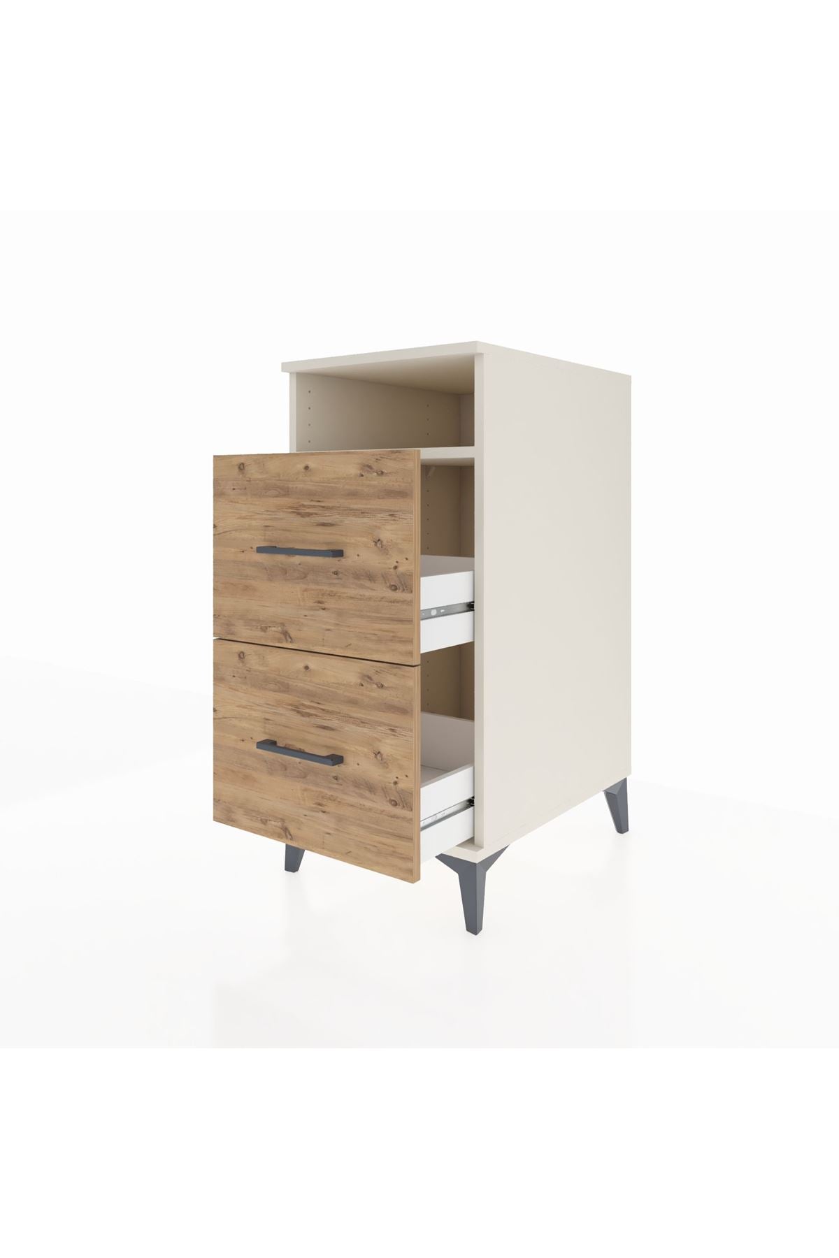 Kronos Komodin Tek Raflı 2 Çekmeceli 44x59x96 - S75M014V3C