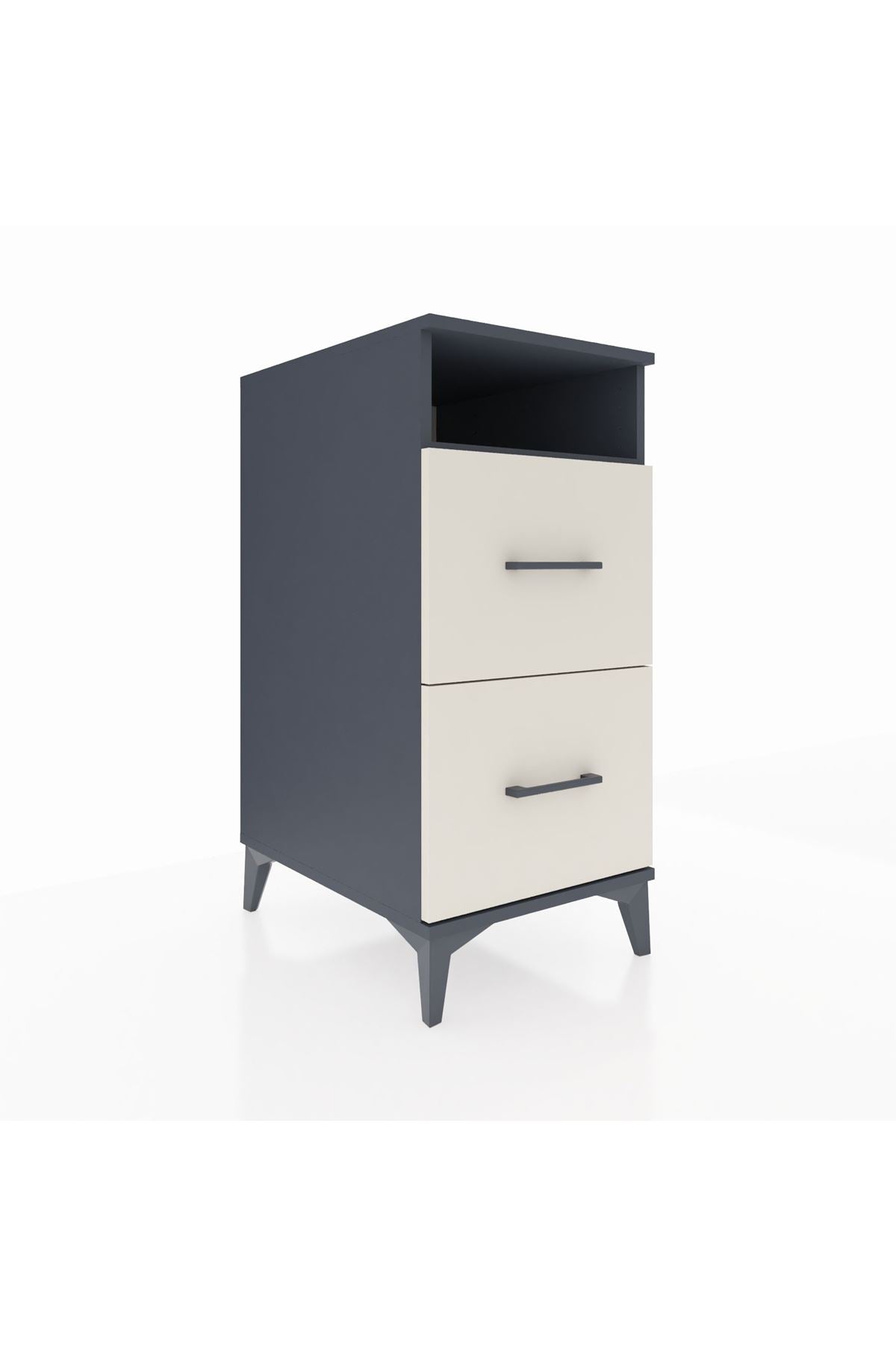 Kronos Komodin Tek Raflı 2 Çekmeceli 44x59x96 - S75M014V4C