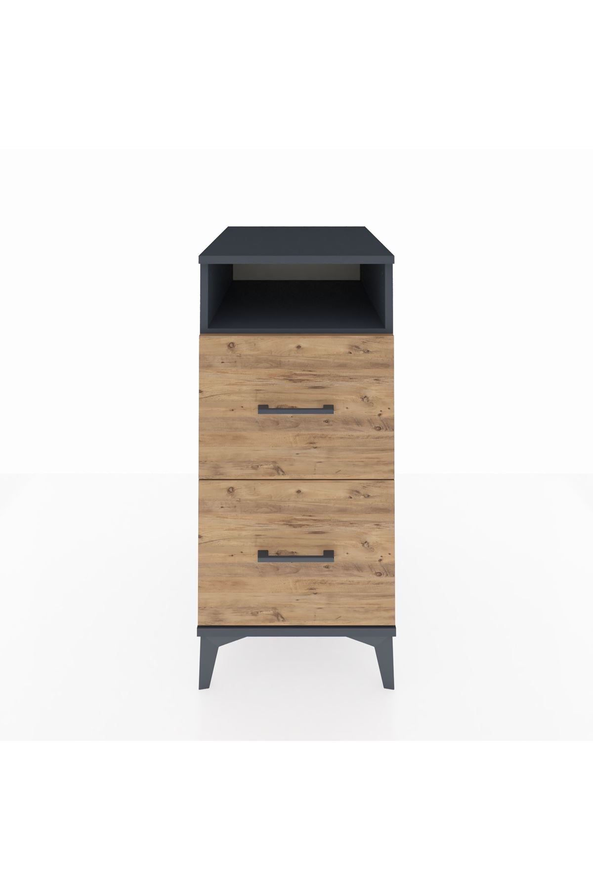 Kronos Komodin Tek Raflı 2 Çekmeceli 44x59x96 - S75M014V6C