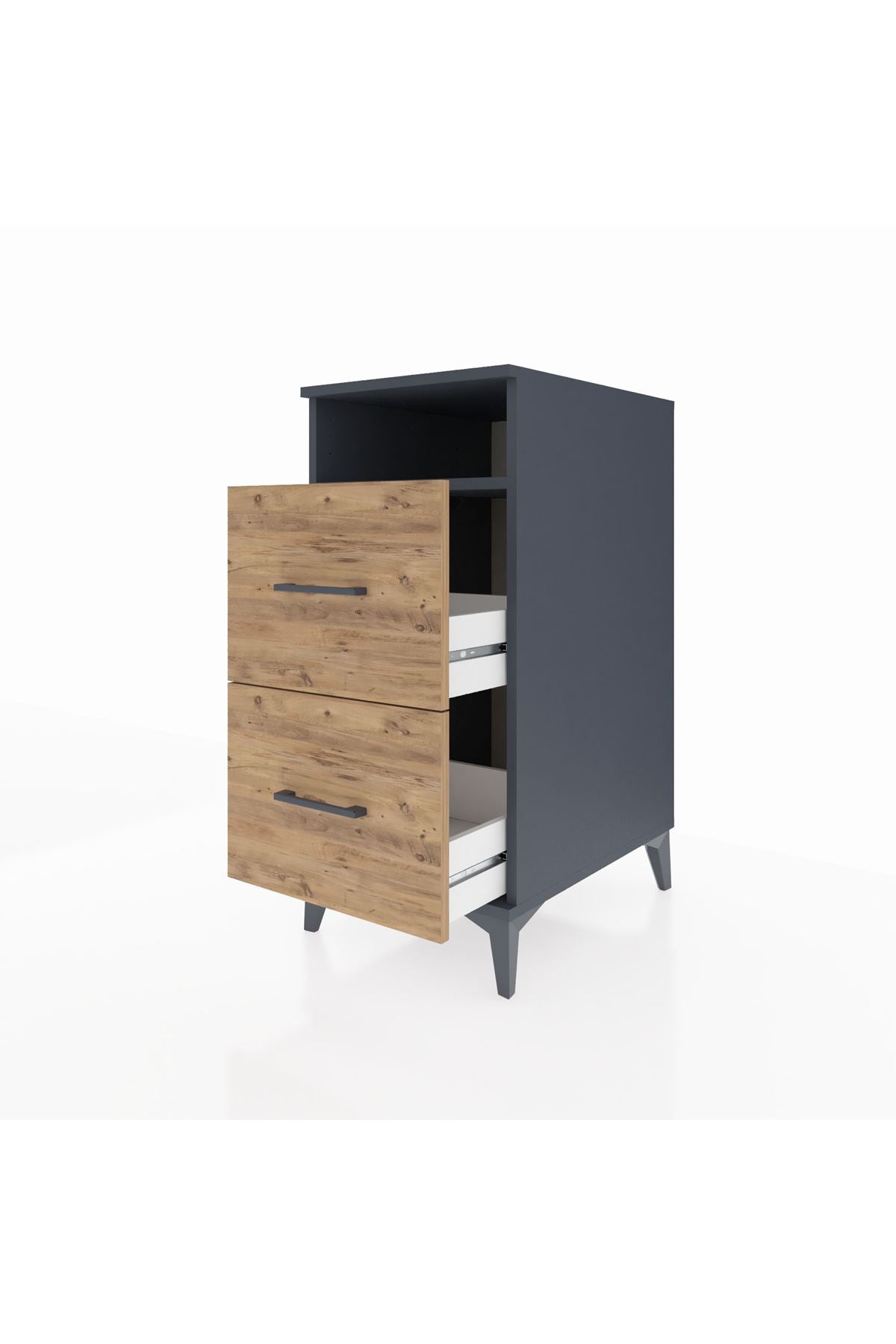 Kronos Komodin Tek Raflı 2 Çekmeceli 44x59x96 - S75M014V6C