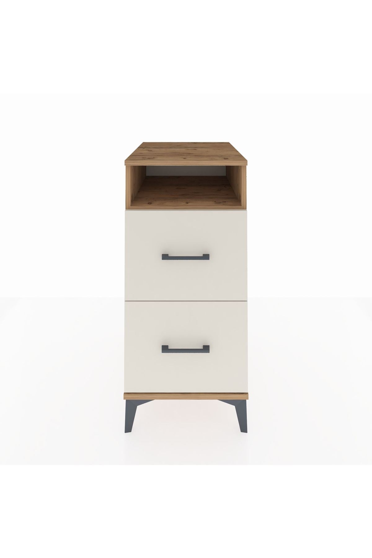Kronos Komodin Tek Raflı 2 Çekmeceli 44x59x96 - S75M014V7C