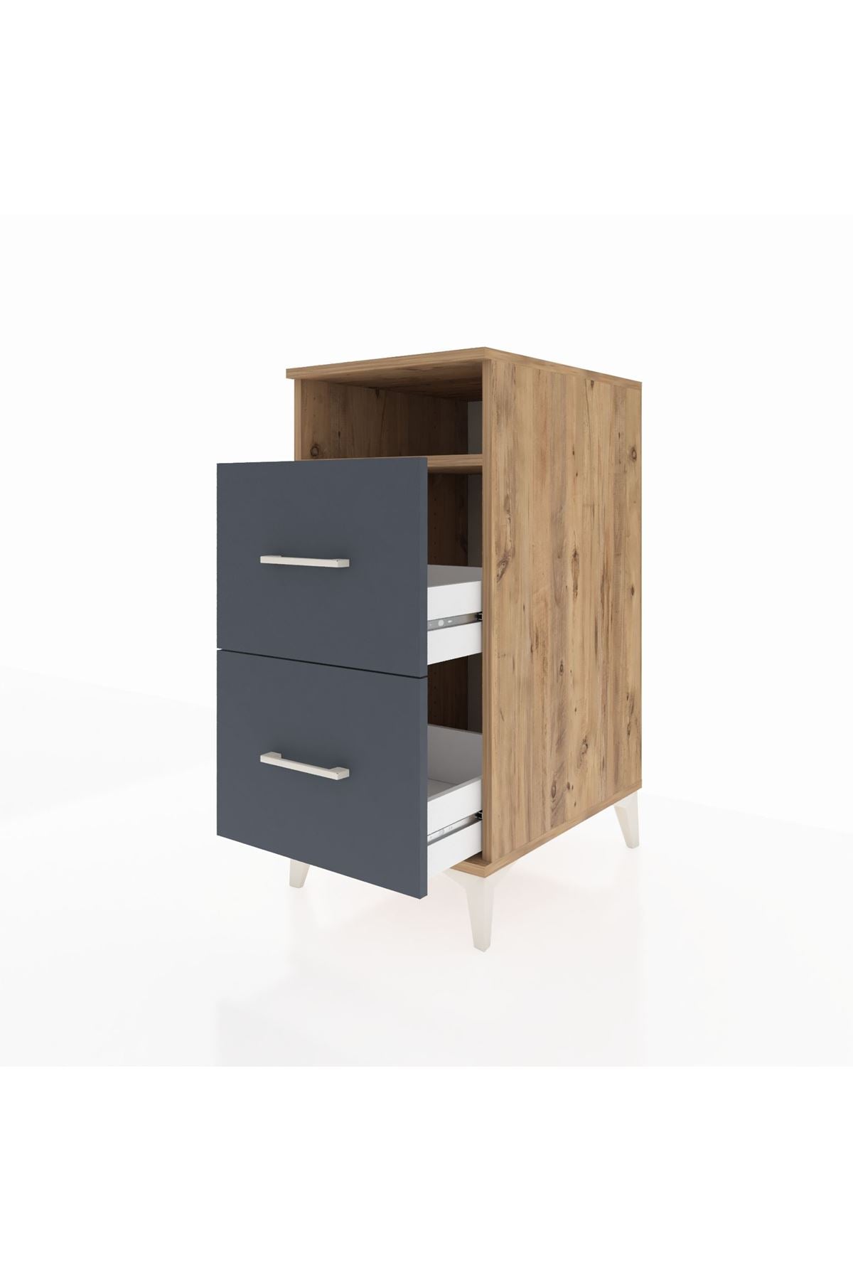 Kronos Komodin Tek Raflı 2 Çekmeceli 44x59x96 - S75M014V8C