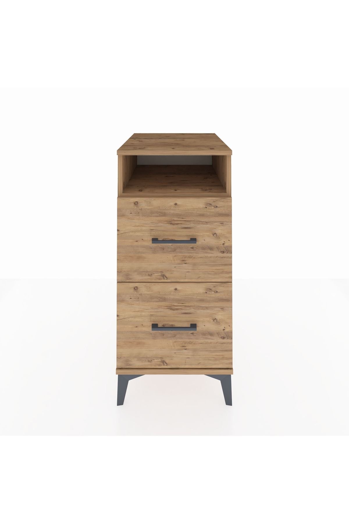 Kronos Komodin Tek Raflı 2 Çekmeceli 44x59x96 - S75M014V9C