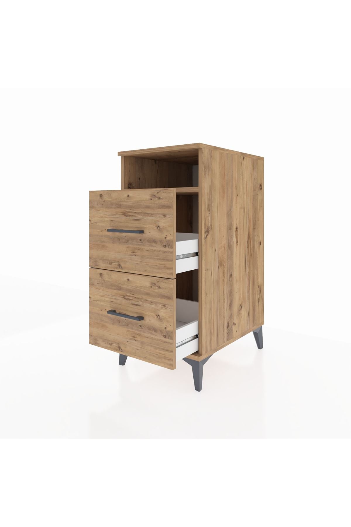 Kronos Komodin Tek Raflı 2 Çekmeceli 44x59x96 - S75M014V9C