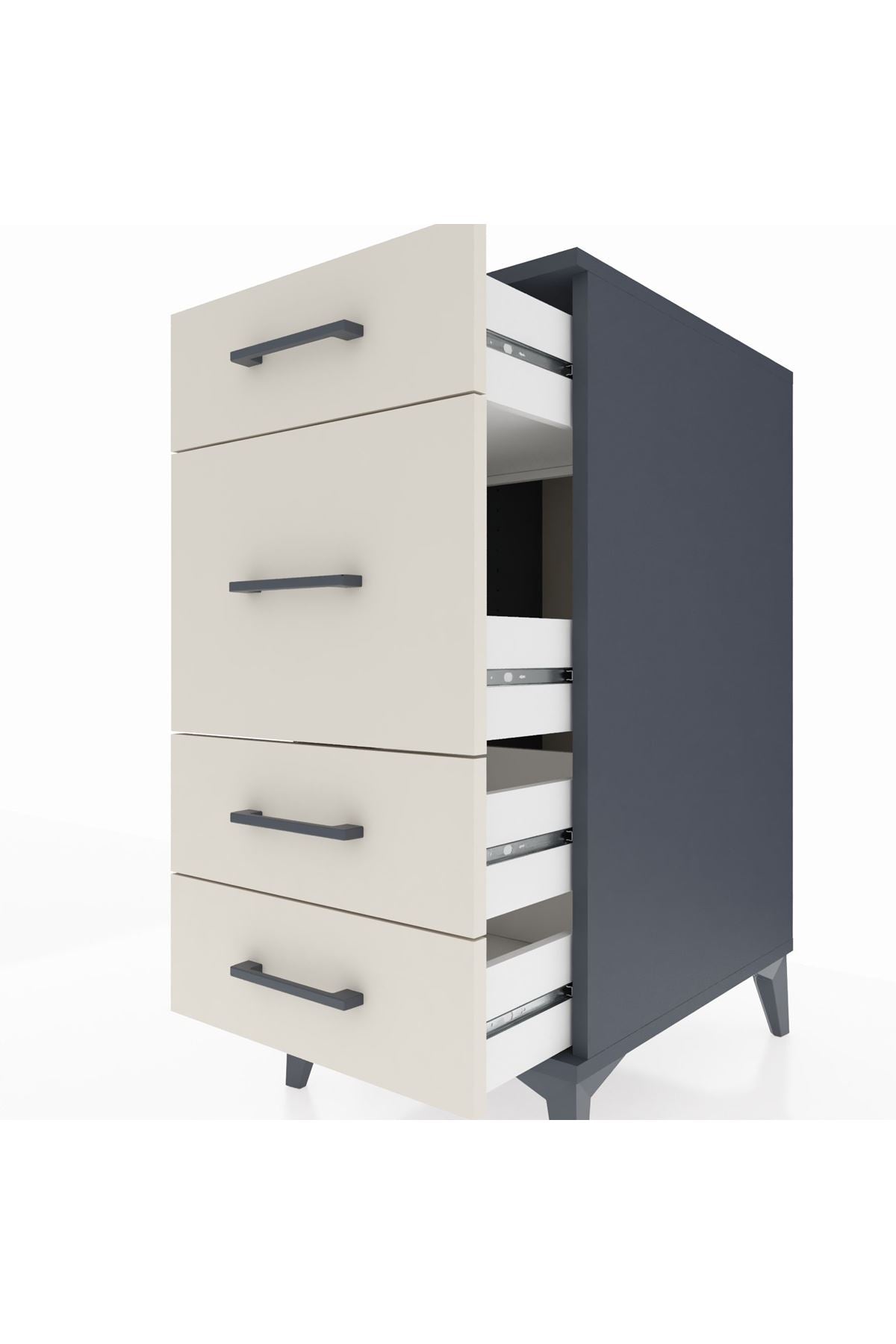 Kronos Komodin 4 Çekmeceli 44x59x96 - S75M015V4C