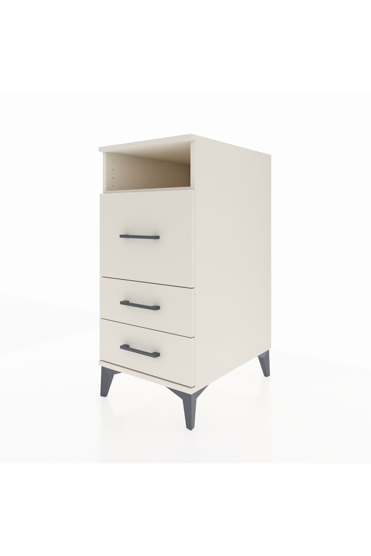 Kronos Komodin Tek Raflı 3 Çekmeceli 44x59x96 - S75M016V1C