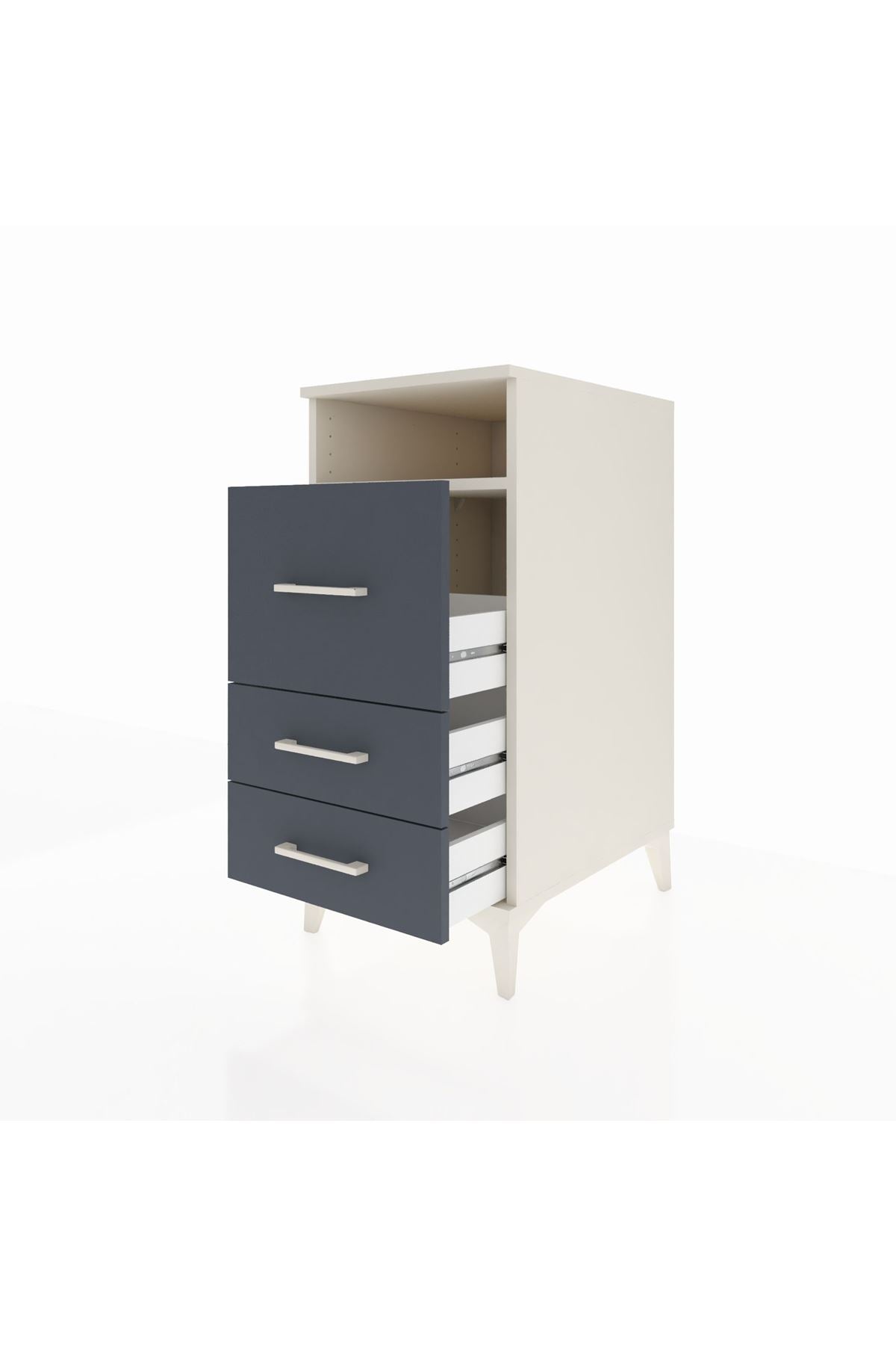 Kronos Komodin Tek Raflı 3 Çekmeceli 44x59x96 - S75M016V2C