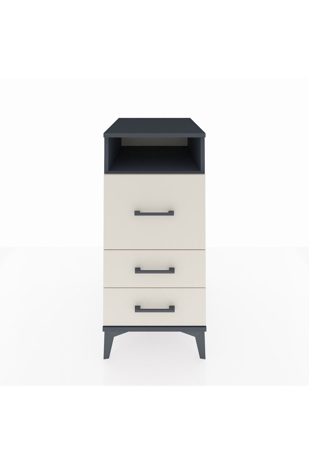 Kronos Komodin Tek Raflı 3 Çekmeceli 44x59x96 - S75M016V4C