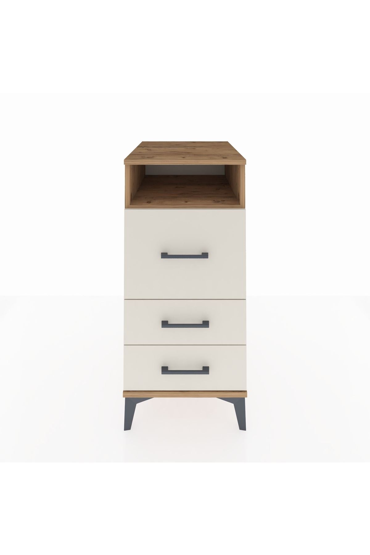 Kronos Komodin Tek Raflı 3 Çekmeceli 44x59x96 - S75M016V7C