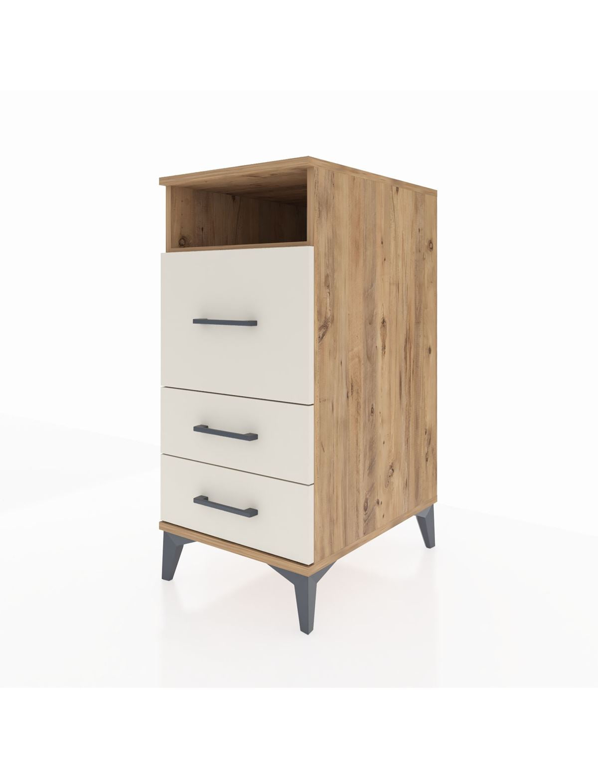 Kronos Komodin Tek Raflı 3 Çekmeceli 44x59x96 - S75M016V7C