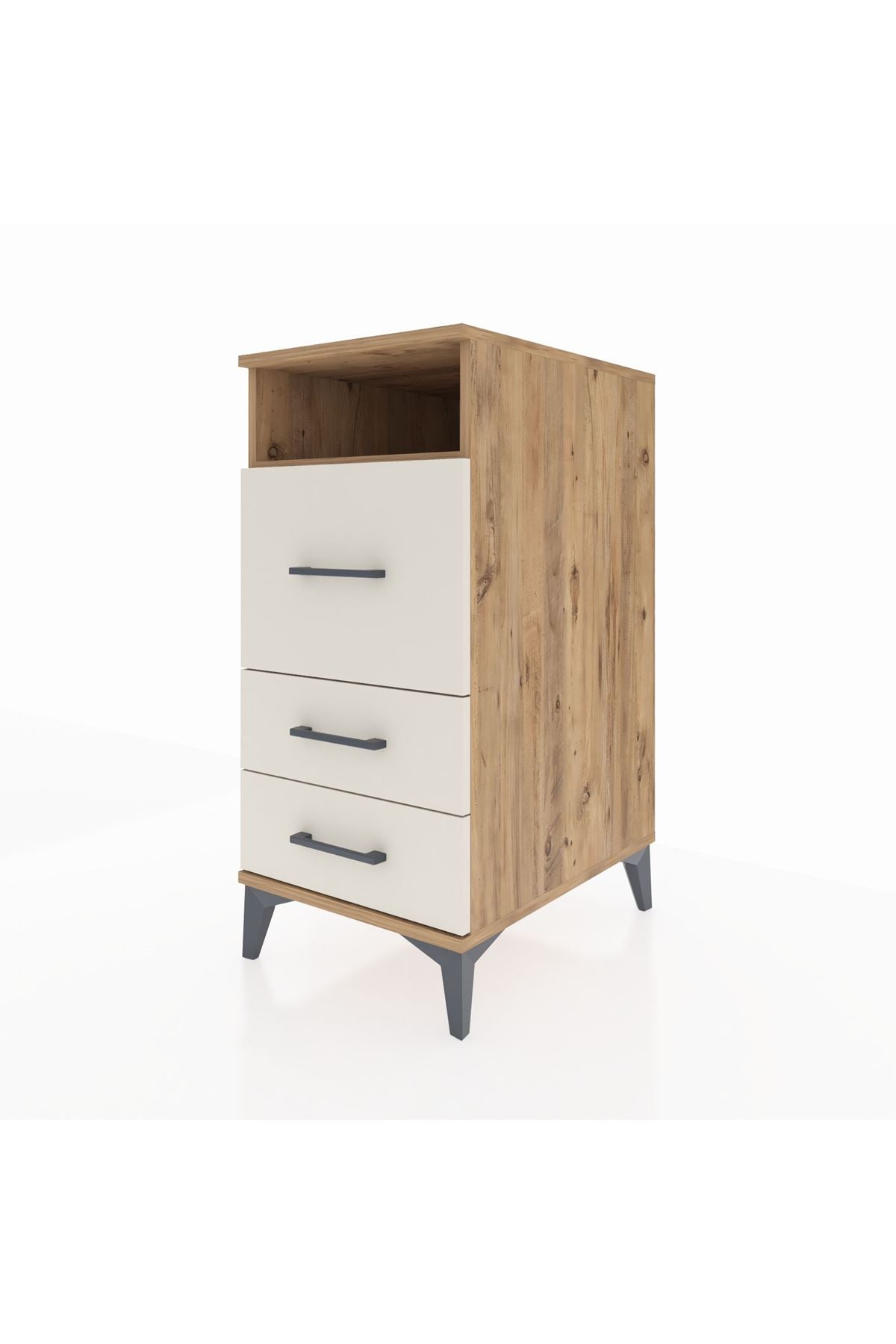 Kronos Komodin Tek Raflı 3 Çekmeceli 44x59x96 - S75M016V7C