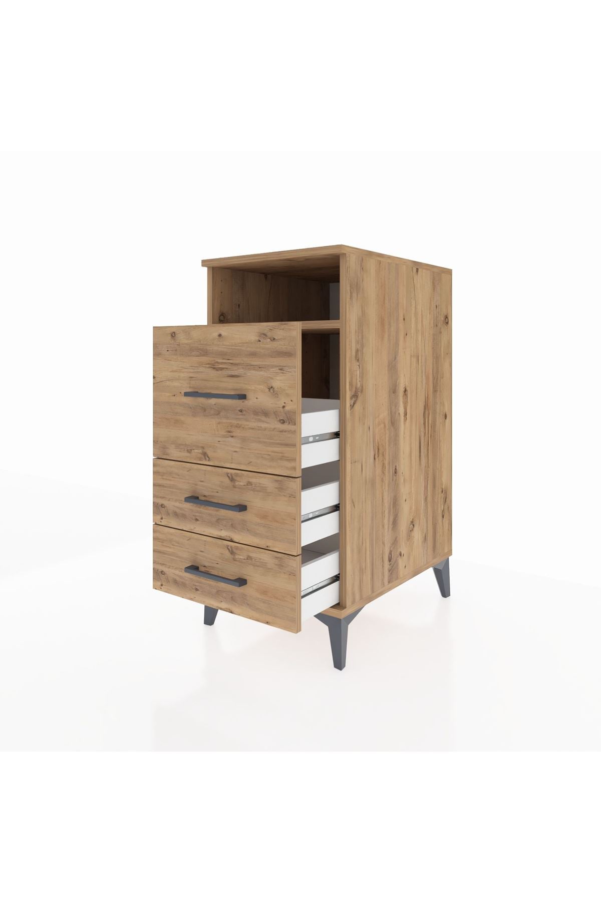 Kronos Komodin Tek Raflı 3 Çekmeceli 44x59x96 - S75M016V9C