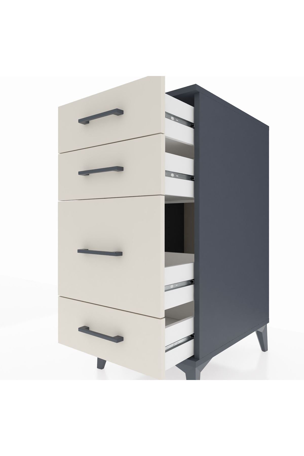 Kronos Komodin 4 Çekmeceli 44x59x96 - S75M017V4C