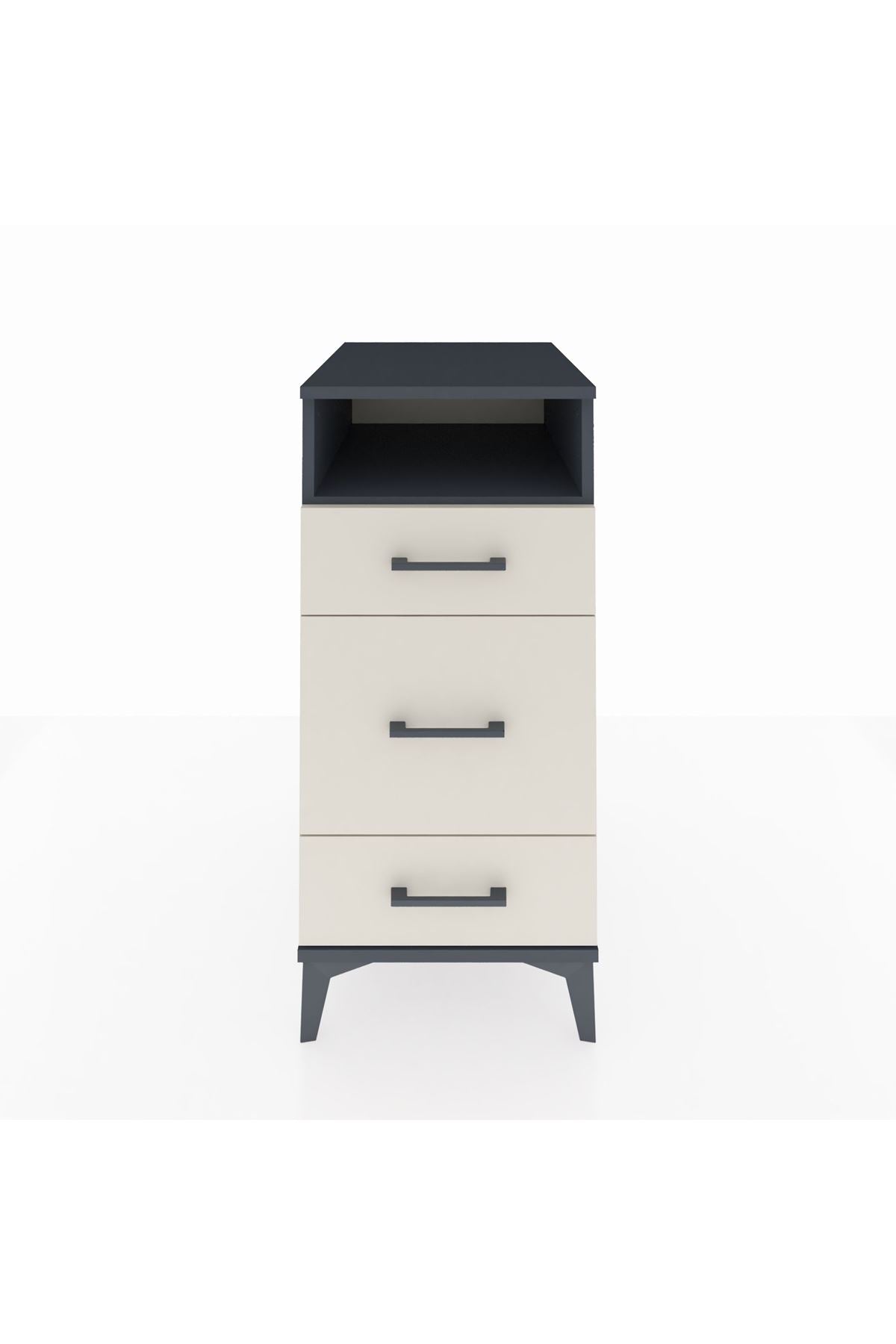 Kronos Komodin Tek Raflı 3 Çekmeceli 44x59x96 - S75M018V4C